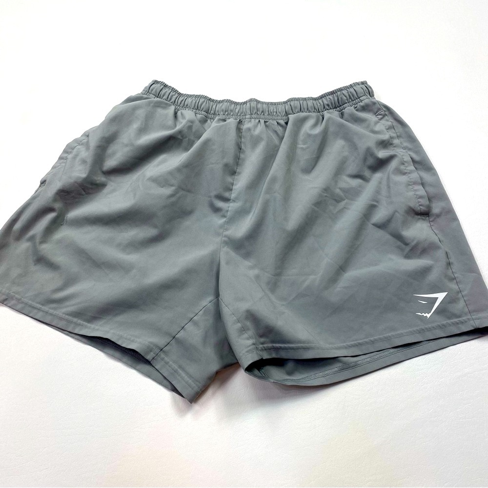 Gymshark Gray Nylon Pull On Shorts Size Large *flaws